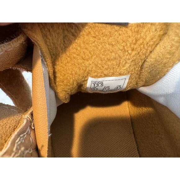 VANS Tan LEATHER Sherpa Fur Shoes SK8-Mid Reissue V MTE-1 Youth 13.5 - Picture 10 of 11